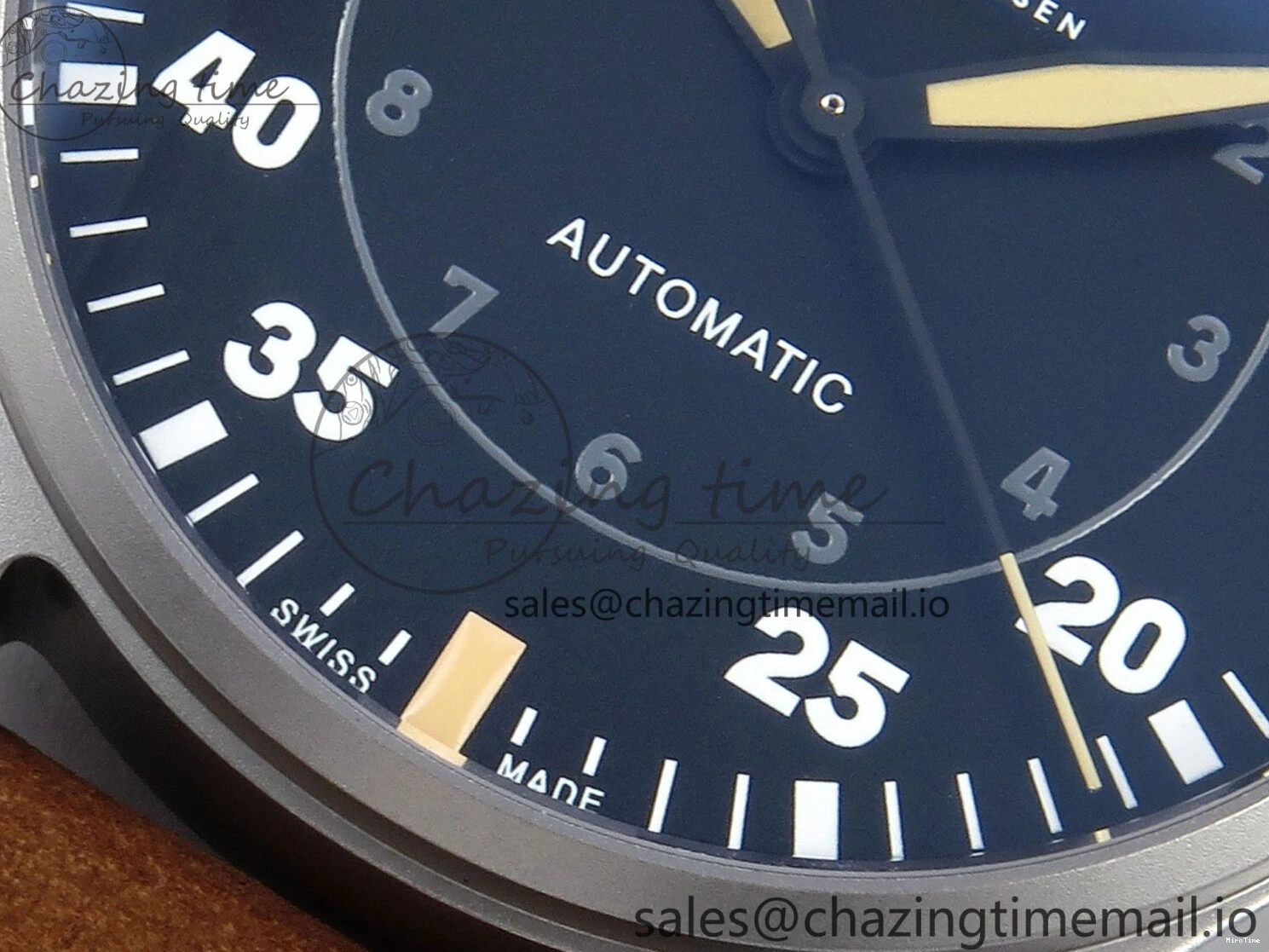 MIROTIME 0417 Big Pilot IW329701 M+F 1:1 Best Edition Black Dial on Brown Leather Strap MY RelaxedFit 7005